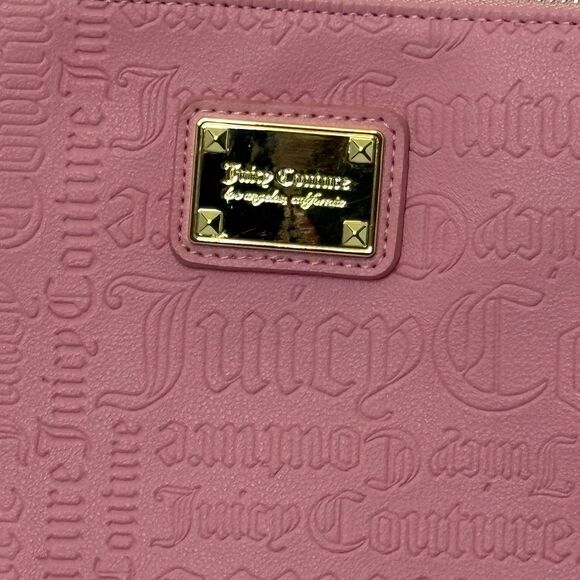 Juicy Couture Pink Icing Embossedlogo Double Gusset Crossbody NWOT 8x10 - Picture 2 of 10